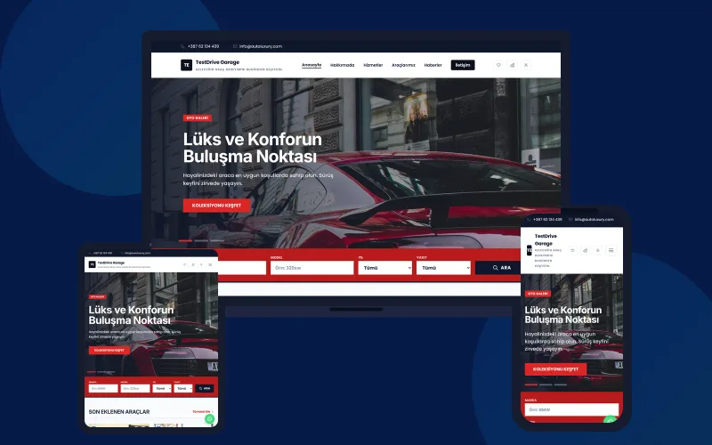 Platforma za auto salone slika projekta