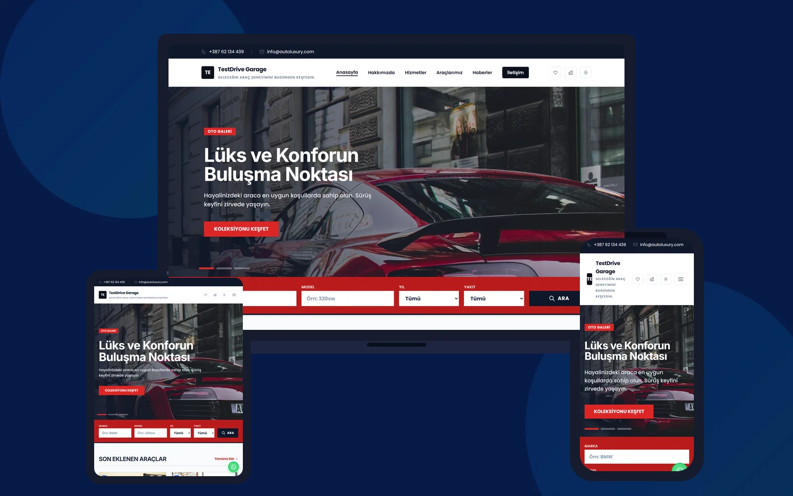 Platforma za auto salone slika projekta